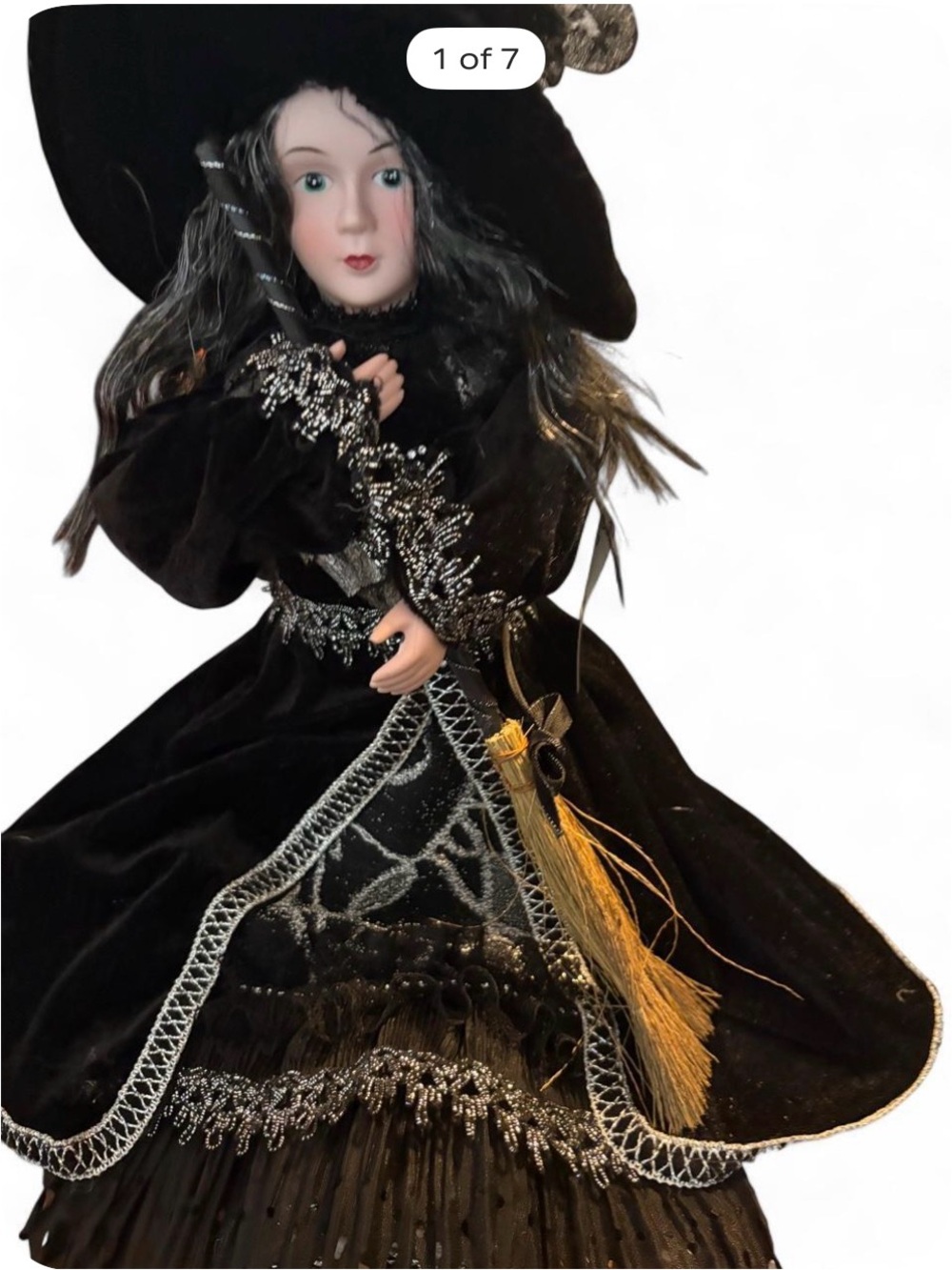 Spooky Village Sitting Witch 23”